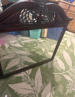 Beautifully mahogany, wood framed mirror