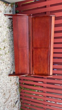 Wooden queen size cherry bed