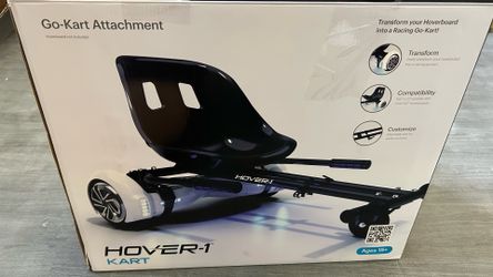 New in box! Hover-1 Buggy Hoverboard Attachment - Compatible with Most 6.5" & 8" Electric Hoverboards, Hand-Operated Rear Wheel Control, Adjustable Fr