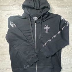 chrome hearts black y2k sweater
