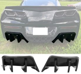 14-19 Chevy Corvette Rear Bumper Diffuser Gloss Black