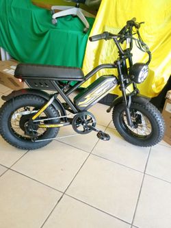 Moped Style Electric Bike for Adults-20 x 4.0 Fat Tire Ebike, Peak 1000W Motor, NFC & Password Unlock, Long Seat, 48V 15.6Ah Battery, Up to 28 MPH,