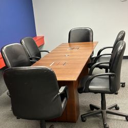 Conference Table With chairs and Credenza 