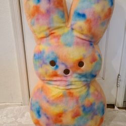 Jambo Peeps 36" Eester Bunny  Plush Rainbow Dye Stuffed Toy Pillow