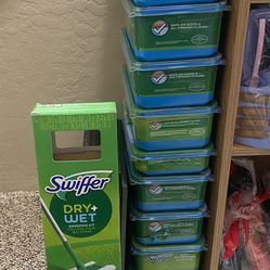 Brand swiffer kits(comes with 2 mops) and over 350 swiffer wipes. $100 for all! Price is firm! :) Higley and ray. 