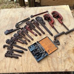 Pipe Wrench’s And Cutters Lot