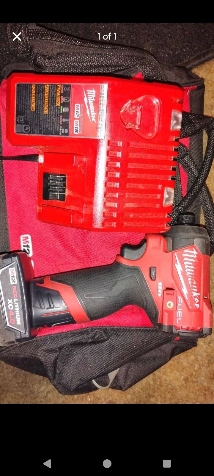 Milwaukee M12 Impact With Battery And Charger