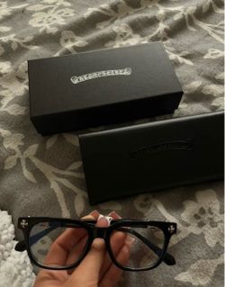 Chrome Hearts Black Frame Eyeglasses with Case