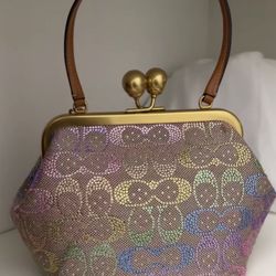 Coach Kiss Lock Crystal Bag Small