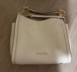 Michael Kors Cream Leather Shoulder Bag