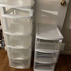 3&5 Drawer  Hard Plastic Mini Chest 13/14 “ Top & 26” High