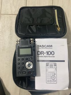 For sale is a TASCAM DR-100 Professional Portable Digital Recorder in excellent condition.