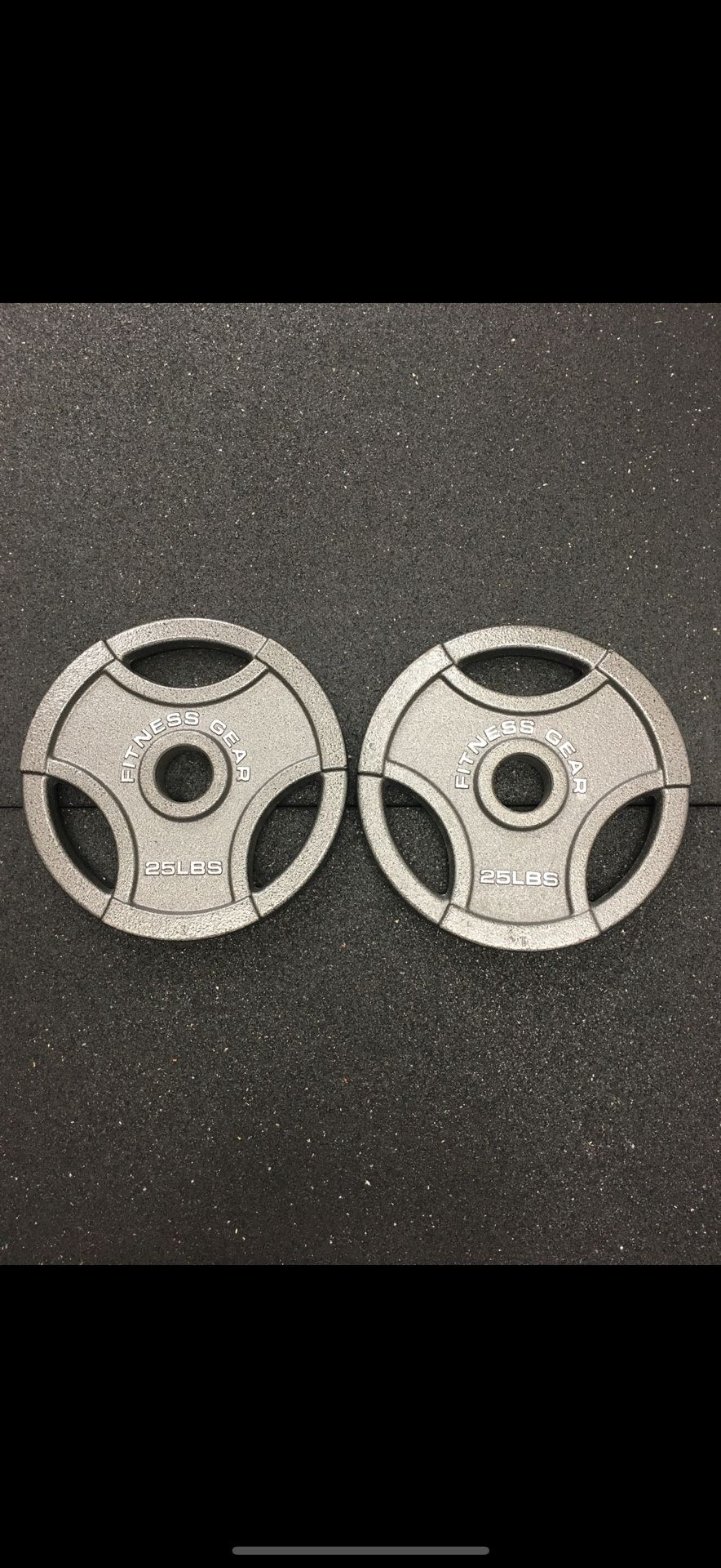 Fitness Gear Olympic Weight Plates (25#x2=$50)
