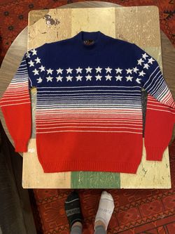 Vintage  Stars And Stripes Knit Sweater 