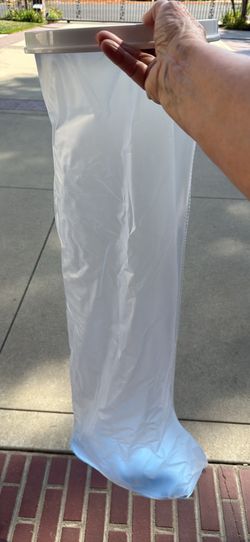 Two full shower leg covers