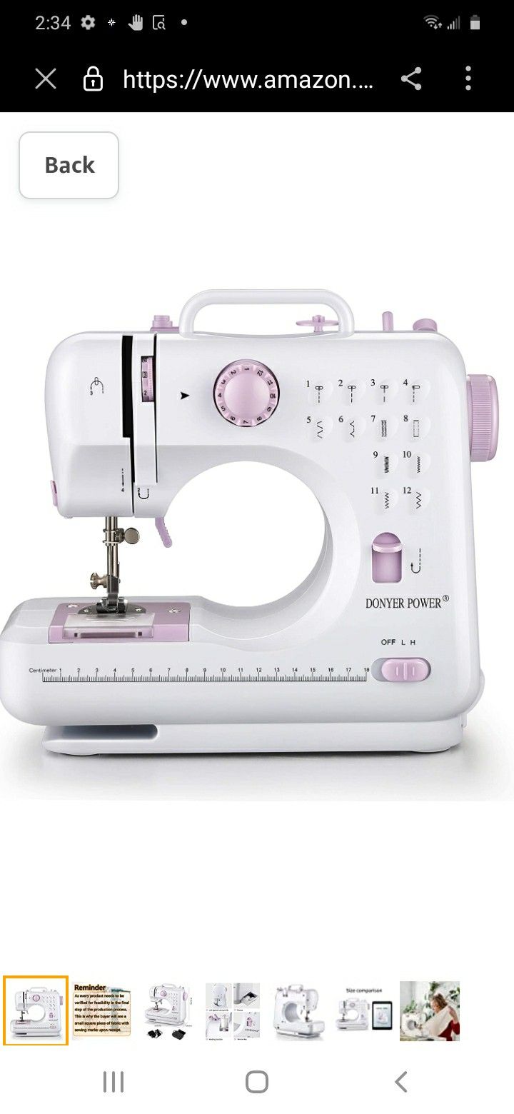 DONYER POWER Electric Sewing Machine Portable Mini with 12 Builtin