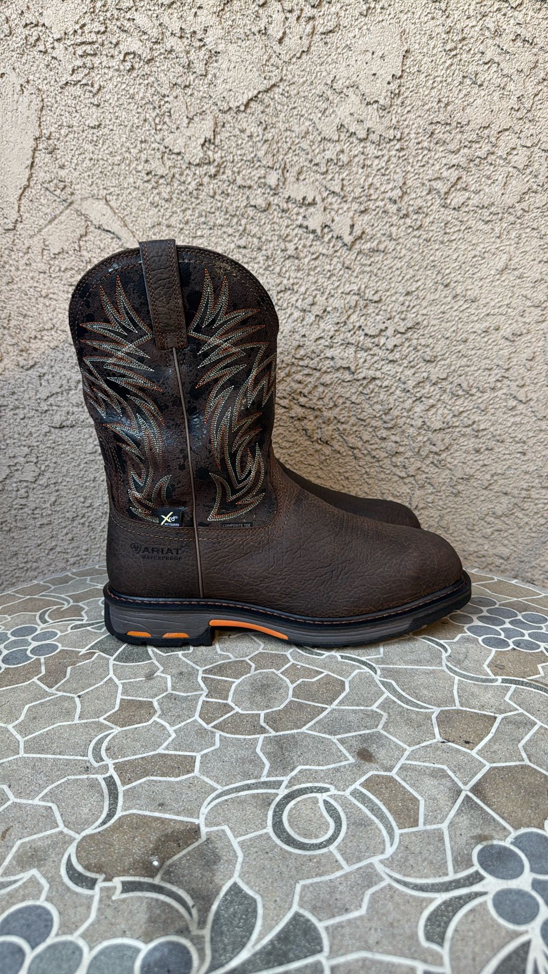 WORK BOOTS ARIAT COMPOSITE TOE WATERPROOF SIZE 12 MENS 