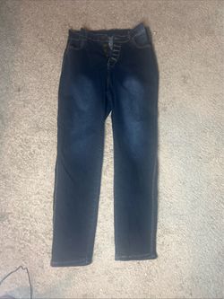 Plus size Kim Kardashian butt lift Women's 2XL Straight Dark Wash Denim Jeans Button Fly