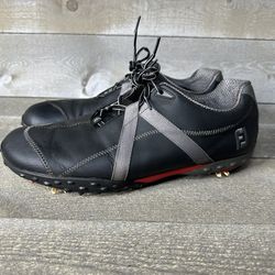 Footjoy M Project Golf Shoes Mens Size 10M Leather Soft Spike Golf 55132 Black