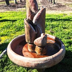 Small 38" Terracotta style Cement Garden Fountain