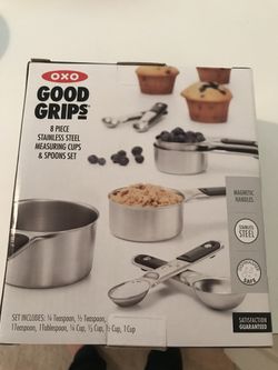 BNIB Oxo Good Grips 8 piece Stainless Steel Measuring Cup and