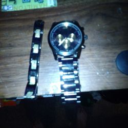 Men's Watch And Bracelet Set 