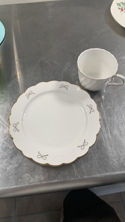 Cute dessert plate and tea cup set