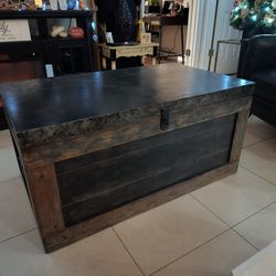 *Vintage*  Pottery Barn Trunk 46" L 26"W 22"H