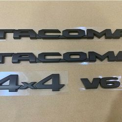 LucaSng 4pcs For 2016-2018 Tac MATTE Black Door Emblem Decal Badge Nameplate