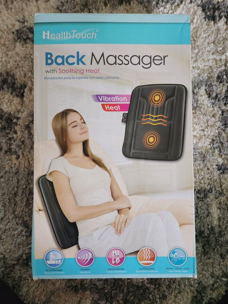 Health Touch Back Massager, Vibration Massage, Soothing Heat, Back  Relaxation 