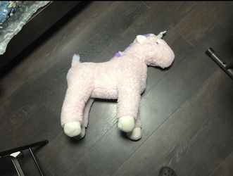 Jumbo Unicorn - Standing SOFT plush, pink  stuffed plush Unicorn Horse 31"  