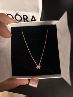 Pink Flower Pendant Necklace from Pandora