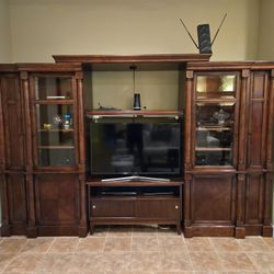 Hardwood Entertainment Center.