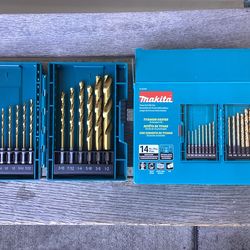 Makita Impact 1/4 in. Hex Shank Gold Titanium Drill Bit Set (14-Piece).  Brand NEW.