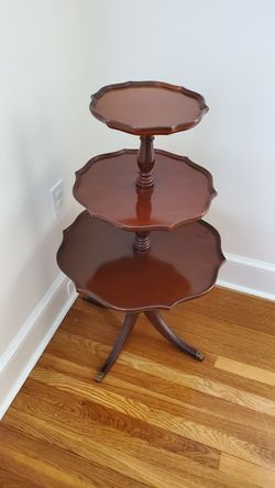Antique Mahogany Three Tier Table