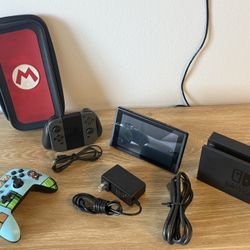 Nintendo Switch With Super Mario Controller 