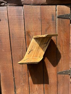 live edge. two tier. fractal burnt. shelf. 