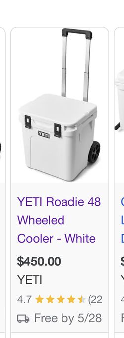 YETI Roadie 48 Wheeled Cooler - White
