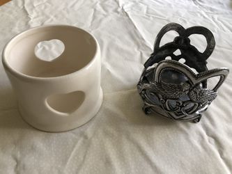 Candle Holders Ceramic and Pewter