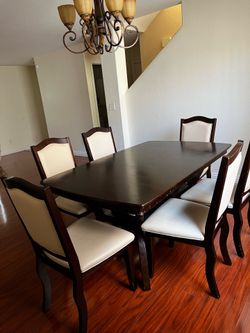 Brown dining table