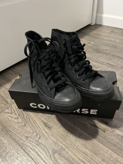 All black high top converse