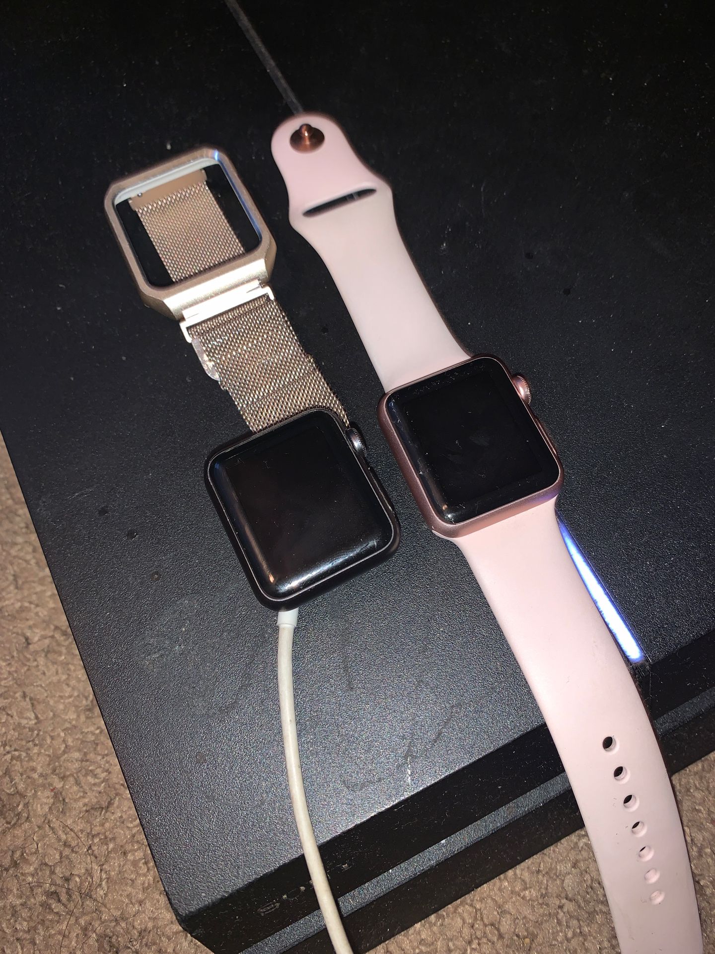 2 Apple Watches Perfect Condition Minor Crack Not Noticeable ! NEED GONE TODAY !