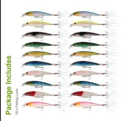 20 Fishing Minnow Baits 