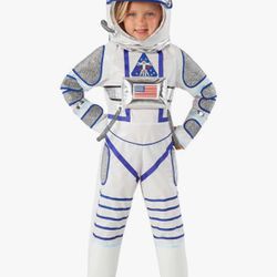 Adventure Factory Astronaut Child Halloween Costume Unisex Kids Spaceflight Jumpsuit with Adjustable Fit Space Helmet   
