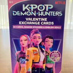 New In Box K-Pop: Demon Hunters Valentine Exchange Cards – 16 Count Set