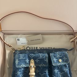 LV denim pochette