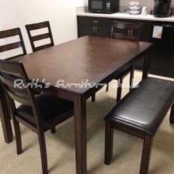 6-pc Dining Table Set Espresso Finish Brand new 