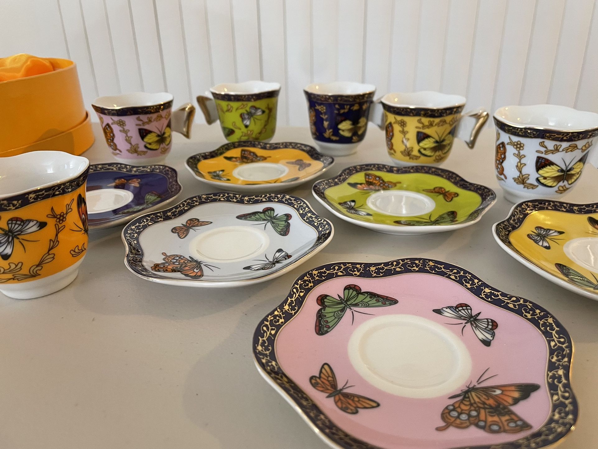 CC & Tea Butterfly Teacups & Saucers