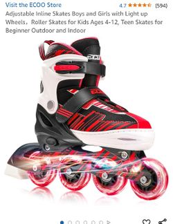 Ecco Adjustable Inline Skates Size M (Y13-3)