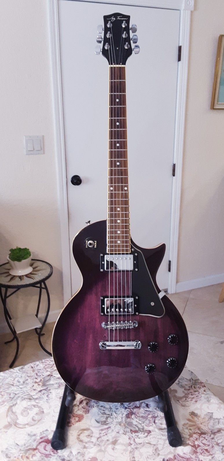Jay Turser Deluxe Les Paul Purple Burst Electric Guitar